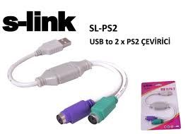 S-LINK SL-PS2 USB TO 2 PS2 ADAPTOR ÇEVİRİCİ